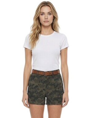 J. Crew Size 2 Green and Brown Camo Shorts